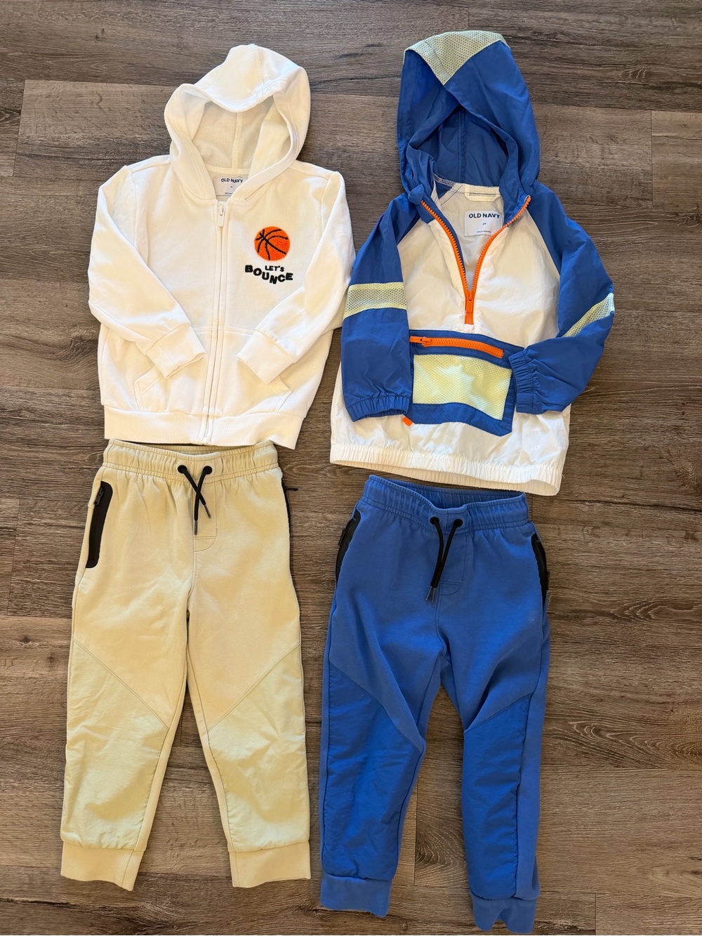 Toddler boy 3T- Old Navy bundle, jogger pants, zip up hoodie & windbreaker